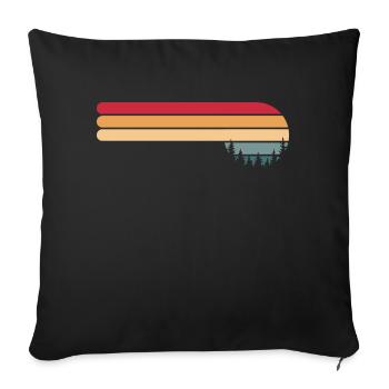 Forest Tree Sunset - Sofa pillowcase 17,3'' x 17,3'' (45 x 45 cm) - black - Front