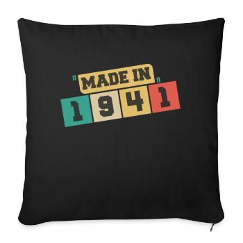 1941 Birthday 1941 Born in 1941 Birthday - Sofa pillowcase 17,3'' x 17,3'' (45 x 45 cm) - black - Front