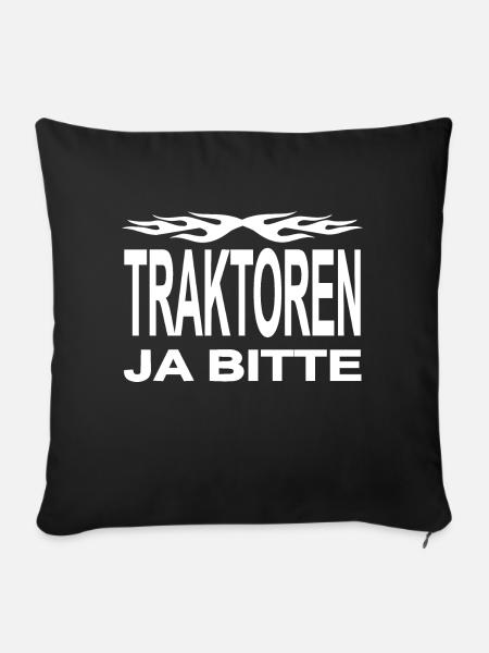 Traktor - Sofakissenbezug 45 x 45 cm - Schwarz