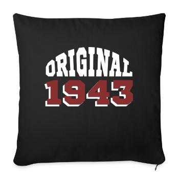 Original 1943 - Housse de coussin décorative 45 x 45 cm - noir - Devant