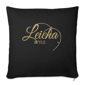 Leichas style - Sofa pillowcase 17,3'' x 17,3'' (45 x 45 cm) - black - Front