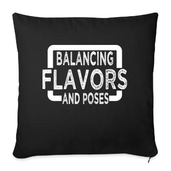 food blogs funny present idea acrobalance foodie - Sofa pillowcase 17,3'' x 17,3'' (45 x 45 cm) - black - Front