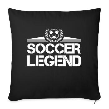 Soccer Legend - Sofa pillowcase 17,3'' x 17,3'' (45 x 45 cm) - black - Front