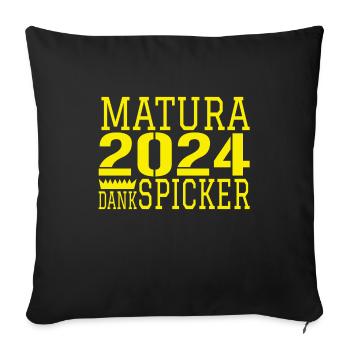 Matura funny sayings - Sofa pillowcase 17,3'' x 17,3'' (45 x 45 cm) - black - Front
