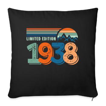Limited edition 1938 - Sofa pillowcase 17,3'' x 17,3'' (45 x 45 cm) - black - Front