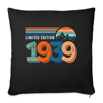 Limited edition 1939 - Sofa pillowcase 17,3'' x 17,3'' (45 x 45 cm) - black - Front