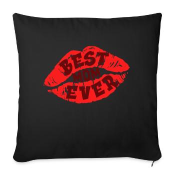 Mom - Sofa pillowcase 17,3'' x 17,3'' (45 x 45 cm) - black - Front