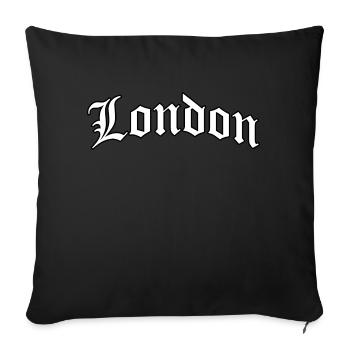 Classic London University Style Logo - Sofa pillowcase 17,3'' x 17,3'' (45 x 45 cm) - black - Front