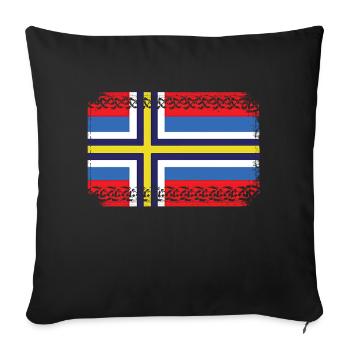 Schweden Schweden Skandinavien der Norden Wikinger Norwegen - Sofakissenbezug 45 x 45 cm - Schwarz - Vorne