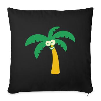 Palme - Sofakissenbezug 45 x 45 cm - Schwarz - Vorne