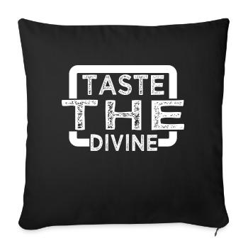 jokes gastronomic delight blissful meals gift idea - Sofa pillowcase 17,3'' x 17,3'' (45 x 45 cm) - black - Front
