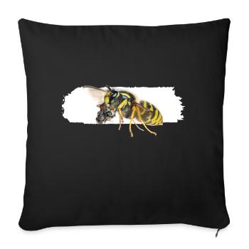 Guêpe pendant le transport - Housse de coussin décorative 45 x 45 cm - noir - Devant