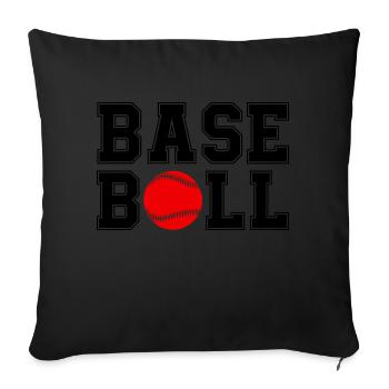 base-ball - Housse de coussin décorative 45 x 45 cm - noir - Devant