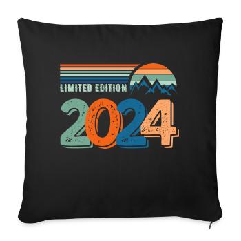 Limited edition 2024 - Housse de coussin décorative 45 x 45 cm - noir - Devant