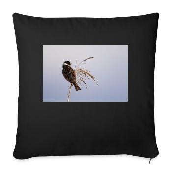 Bunting On Reeds - Sofa pillowcase 17,3'' x 17,3'' (45 x 45 cm) - black - Front