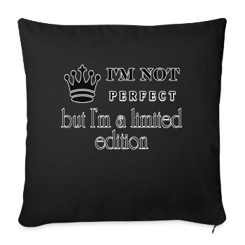 Je ne suis pas parfait, mais je suis une édition limitée - Minim - Housse de coussin décorative 45 x 45 cm - noir - Devant