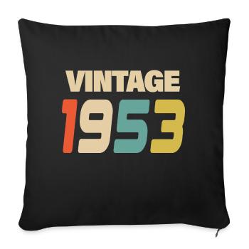 1953 Vintage Retro Classic 1953 - Sofa pillowcase 17,3'' x 17,3'' (45 x 45 cm) - black - Front