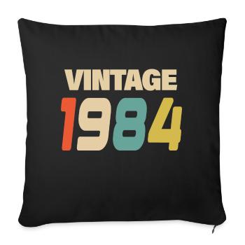 1984 Vintage Retro Classic 1984 - Sofa pillowcase 17,3'' x 17,3'' (45 x 45 cm) - black - Front