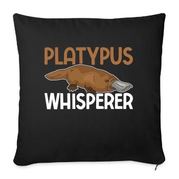 Platypus - Sofa pillowcase 17,3'' x 17,3'' (45 x 45 cm) - black - Front