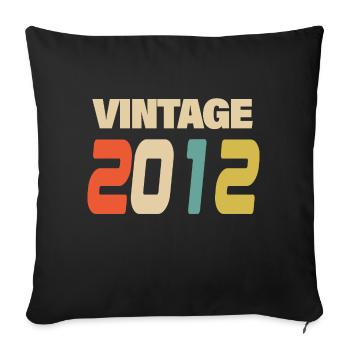 2012 Vintage Retro Classic 2012 - Sofakissenbezug 45 x 45 cm - Schwarz - Vorne
