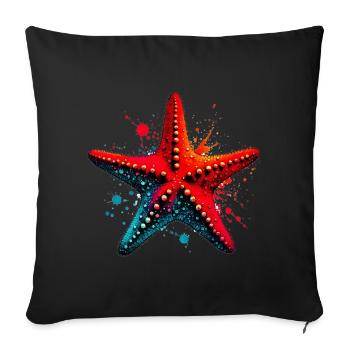 Étoile de mer - Housse de coussin décorative 45 x 45 cm - noir - Devant