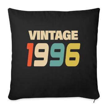 1996 Vintage Retro Classic 1996 - Sofa pillowcase 17,3'' x 17,3'' (45 x 45 cm) - black - Front