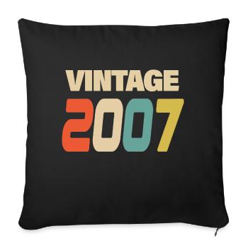 2007 Vintage Retro Classic 2007 - Sofakissenbezug 45 x 45 cm - Schwarz - Vorne