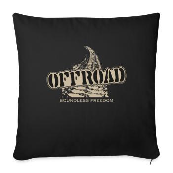 Motorcycle Motocross Offroad - Infinite Freedom - Sofa pillowcase 17,3'' x 17,3'' (45 x 45 cm) - black - Front