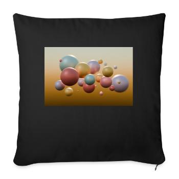 CANDY - Housse de coussin décorative 45 x 45 cm - noir - Devant