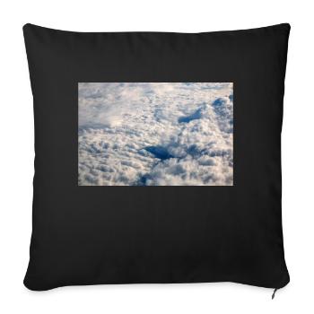 Cloud Formations and the alps near the Zugspitze - Sofa pillowcase 17,3'' x 17,3'' (45 x 45 cm) - black - Front