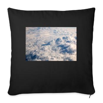 Formations nuageuses et Alpes près de la Zugspitze - Housse de coussin décorative 45 x 45 cm - noir - Devant