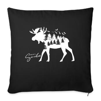 Suède Suède Viking Nordique Scandinavie Solstice d’été - Housse de coussin décorative 45 x 45 cm - noir - Devant