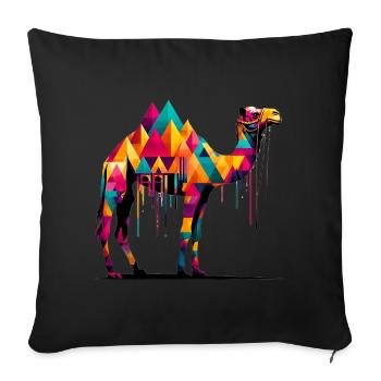 Camel - Sofa pillowcase 17,3'' x 17,3'' (45 x 45 cm) - black - Front