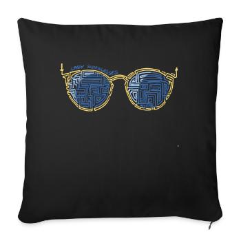 Laby lunettes de soleil 1 - Housse de coussin décorative 45 x 45 cm - noir - Devant