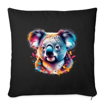 Koala - Sofakissenbezug 45 x 45 cm - Schwarz - Vorne