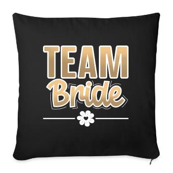 Team Bride Hen Party - Sofa pillowcase 17,3'' x 17,3'' (45 x 45 cm) - black - Front
