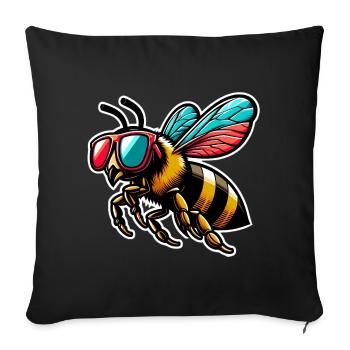 Abeille - Housse de coussin décorative 45 x 45 cm - noir - Devant