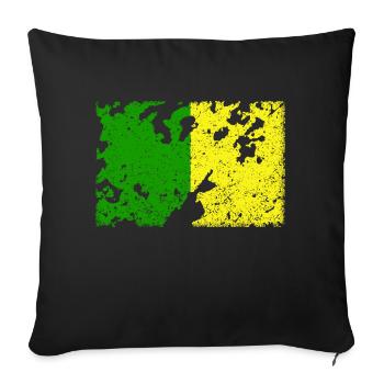 Flag Donegal, Leitrim & Meath - Sofa pillowcase 17,3'' x 17,3'' (45 x 45 cm) - black - Front