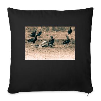 Vultures - Sofa pillowcase 17,3'' x 17,3'' (45 x 45 cm) - black - Front