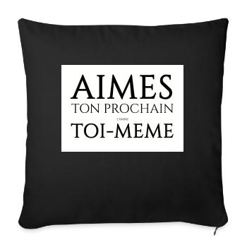 aimes 300 - Housse de coussin décorative 45 x 45 cm - noir - Devant
