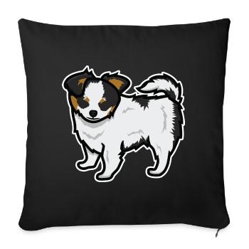 Dog Drawing - Sofa pillowcase 17,3'' x 17,3'' (45 x 45 cm) - black - Front