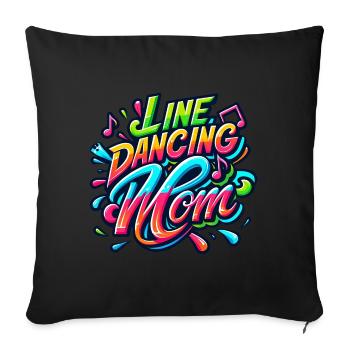 Mama tanzt Line Dance Line Dancing Mom - Sofa pillowcase 17,3'' x 17,3'' (45 x 45 cm) - black - Front
