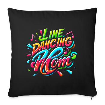 Mama tanzt Line Dance Line Dancing Mom - Sofa pillowcase 17,3'' x 17,3'' (45 x 45 cm) - black - Front