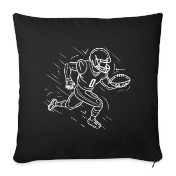 Football Player Sketch - Sofa pillowcase 17,3'' x 17,3'' (45 x 45 cm) - black - Front