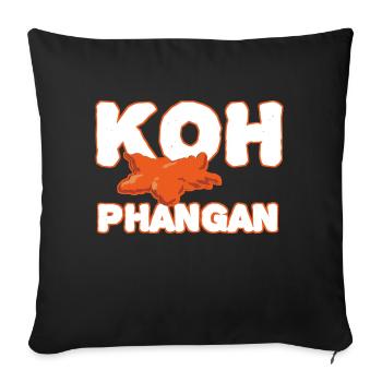 Koh Phangan - Housse de coussin décorative 45 x 45 cm - noir - Devant