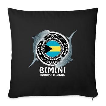 Bimini Bahamas - Sofa pillowcase 17,3'' x 17,3'' (45 x 45 cm) - black - Front