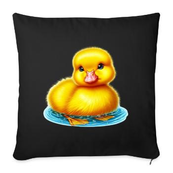 Duckling Duck Duck Duck - Sofa pillowcase 17,3'' x 17,3'' (45 x 45 cm) - black - Front
