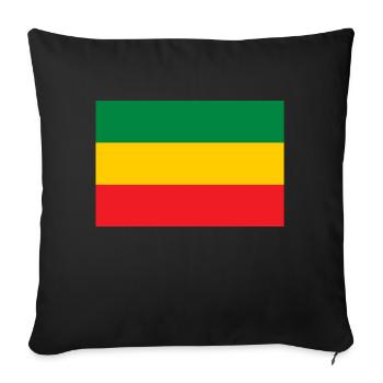 Flag of the Reggae Rasta Jah Rastafari Roots - Sofa pillowcase 17,3'' x 17,3'' (45 x 45 cm) - black - Front