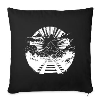 Graphique ferroviaire - Housse de coussin décorative 45 x 45 cm - noir - Devant