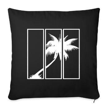 Holiday View (White) - Sofa pillowcase 17,3'' x 17,3'' (45 x 45 cm) - black - Front